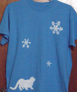 Cat and Snowflakes Shirt